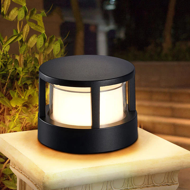 Ray Modern Metal Cylindrical Outdoor Bollard Light - Lamp Outdoor