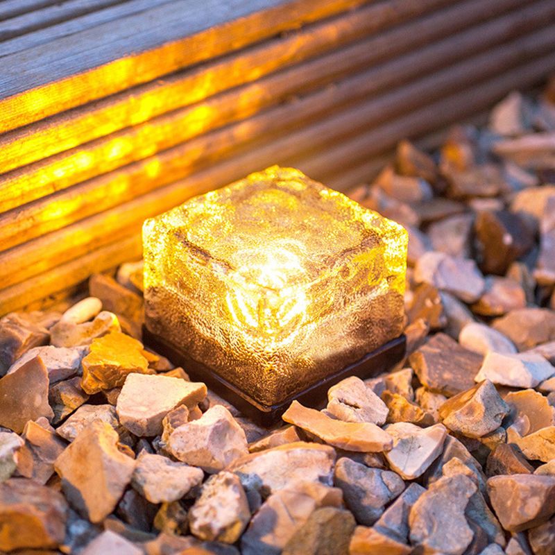 Ray Ice-cube Solar Outdoor Ground Light Glass - Lamp Outdoor