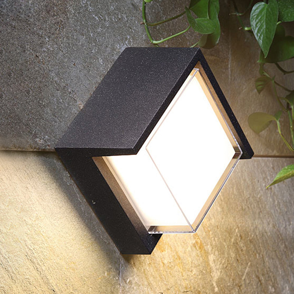 Ray Modern Round Rectangular Metal Acrylic Outdoor Wall Lamp - Lamp Outdoor