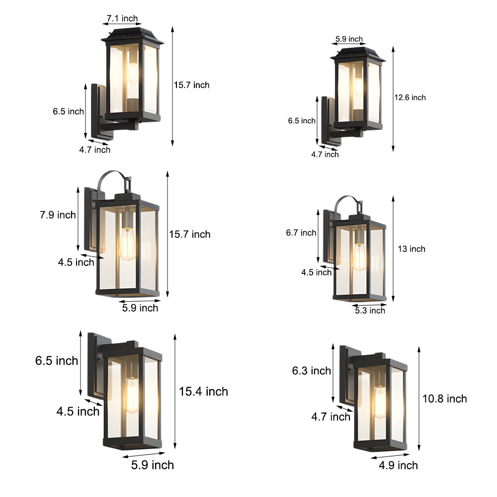 Waterproof Square Metal Outdoor Wall Sconces American-Style Minimalist - Lamp Outdoor
