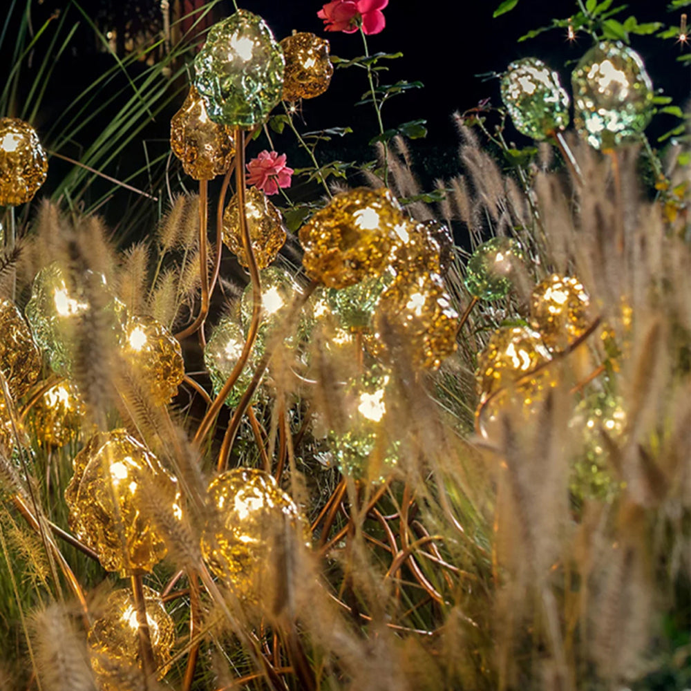 Arisha Decorative Flower Metal Glass Outdoor Ground Light - Lamp Outdoor