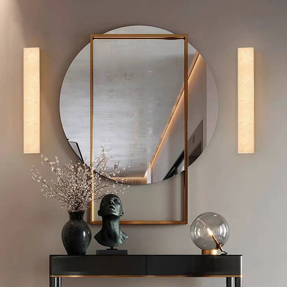 Arisha Modern Rectangular Marble Outdoor Wall Lamp - Lamp Outdoor
