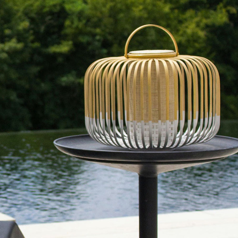 Ritta Lantern Bamboo Acrylic Outdoor Floor Lamp - Lamp Outdoor