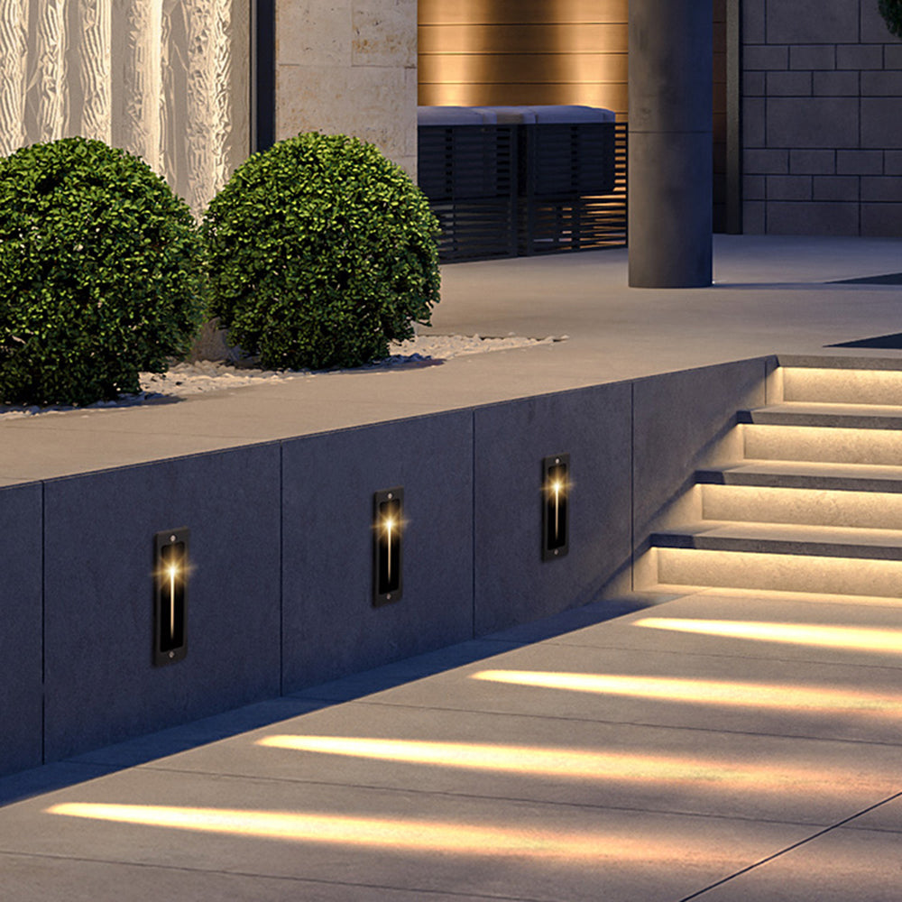 Ray Modern Metal Rectangular Outdoor Deck/Step Light, Gray - Lamp Outdoor