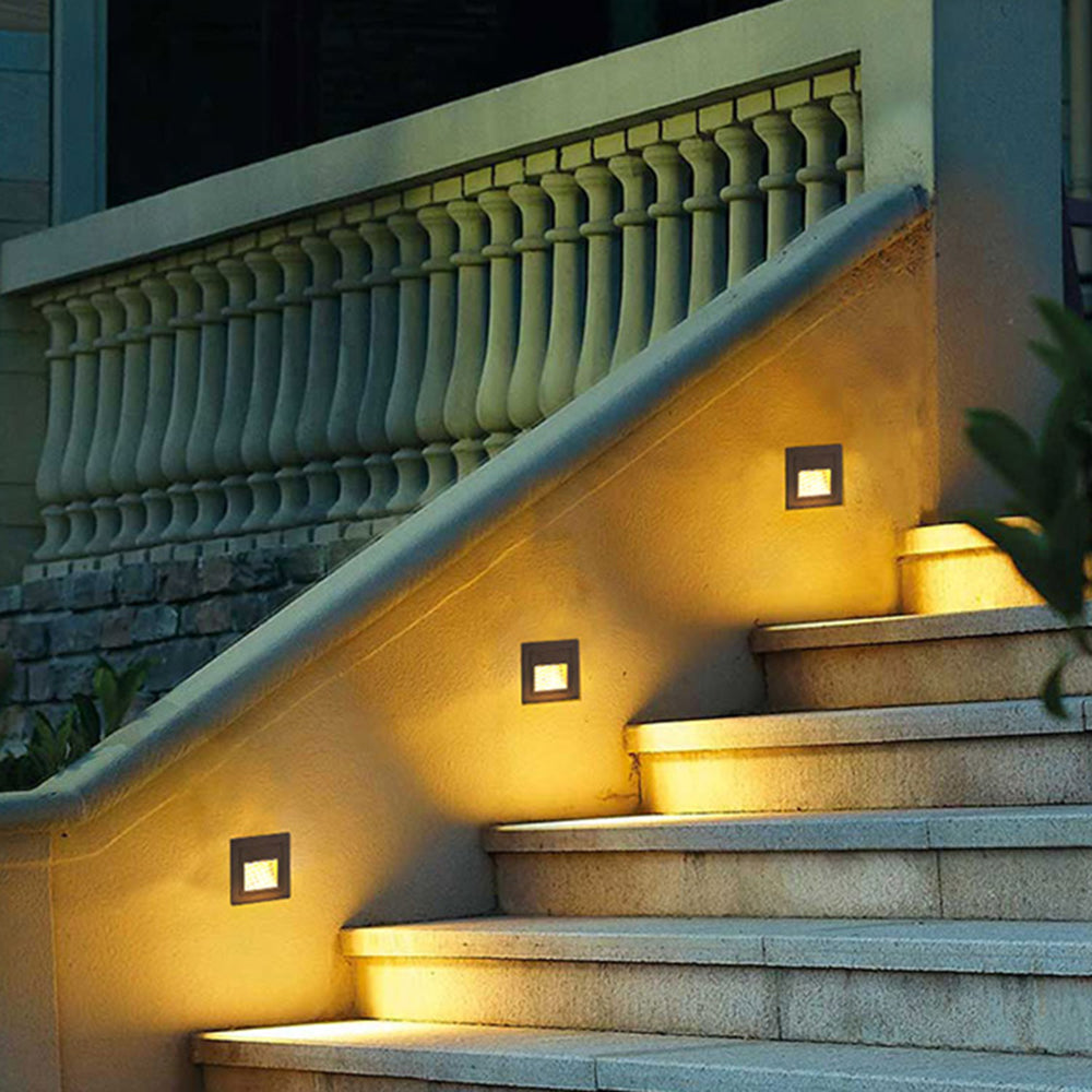 Ray Modern Metal Square Outdoor Deck Step Light - Lamp Outdoor