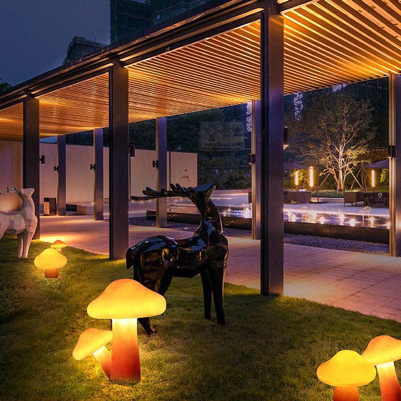 Ray Mushroom Outdoor Ground Light Hardwired Solar - Lamp Outdoor
