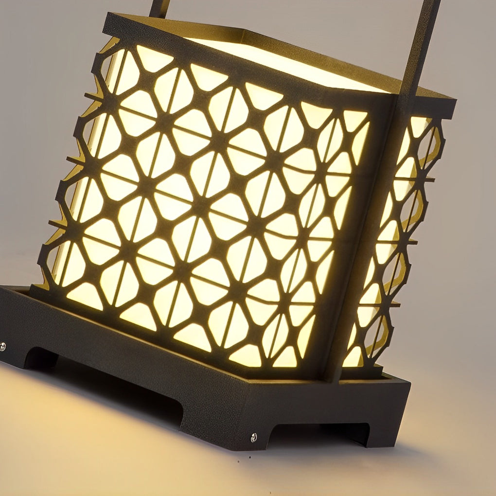 Retro Portable Waterproof LED Black Modern Lawn Lamp Solar Outdoor Lights - Lamp Outdoor