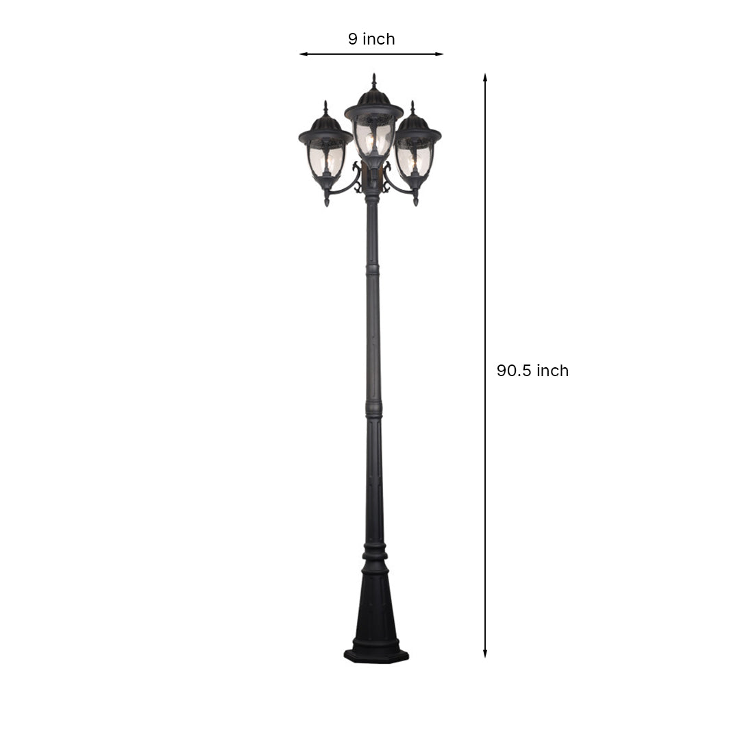 Three-Head Street Lamp Post Lights Waterproof Aluminum European-Style - Lamp Outdoor