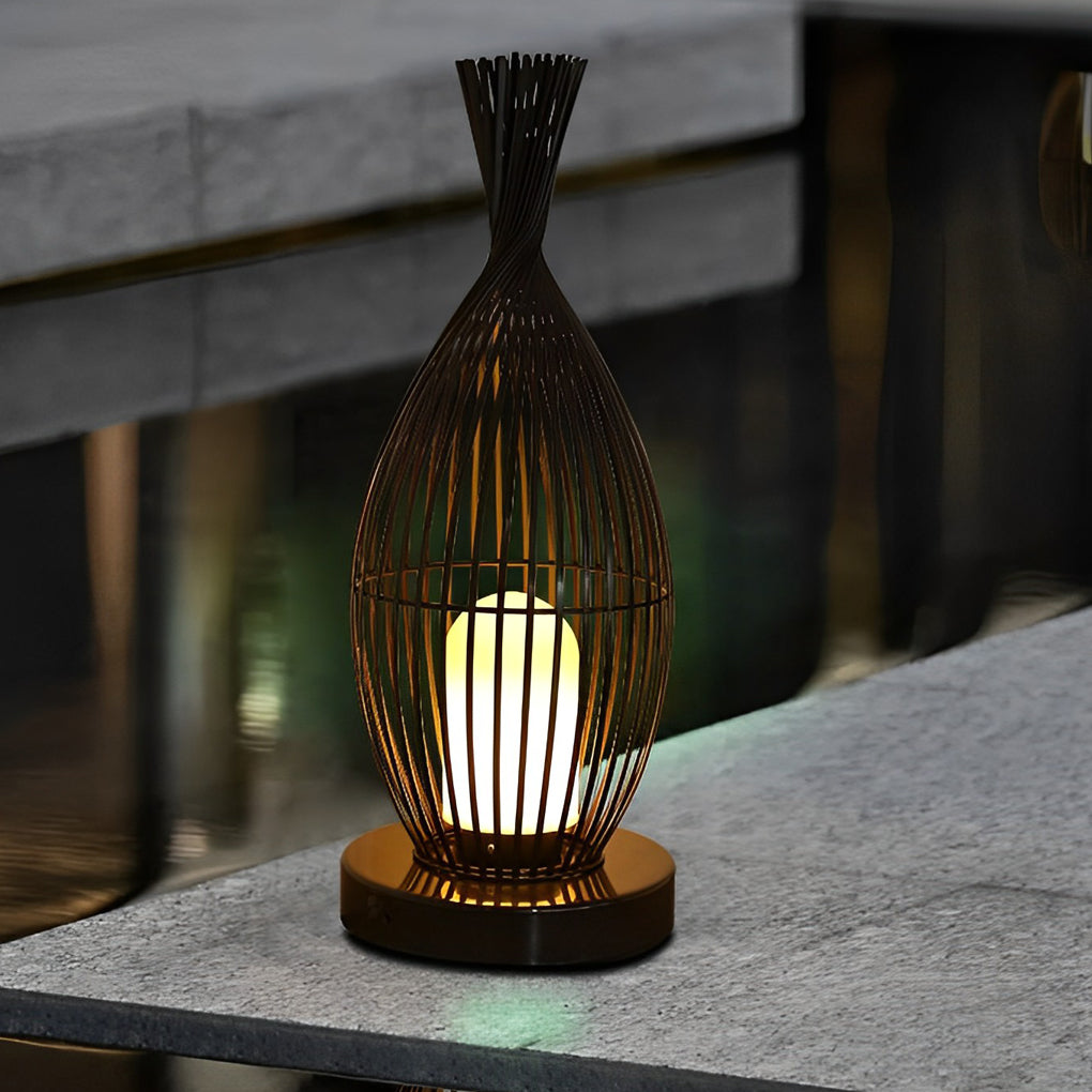 Industrial Courtyard Waterproof Caged LED Floor Lamp - Lamp Outdoor