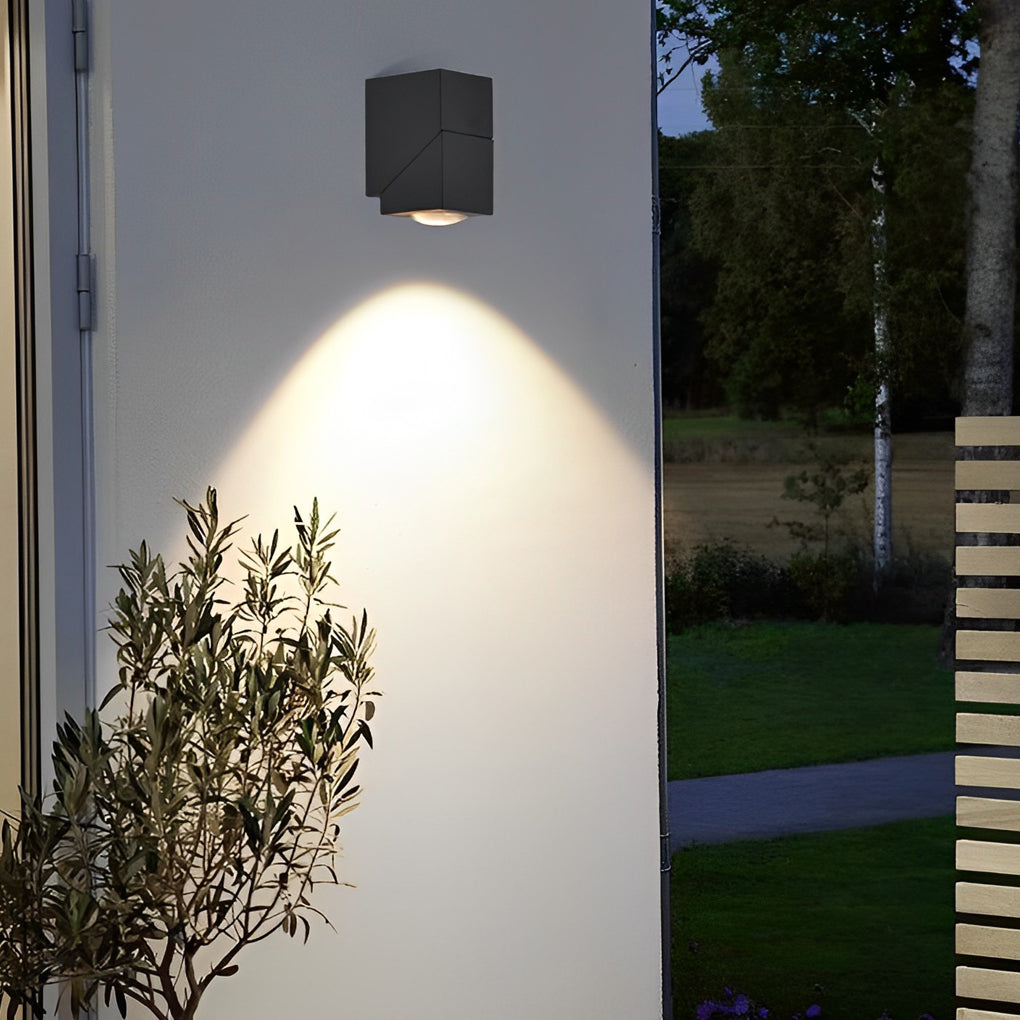 Adjustable Up and Down Light Motion Sensor Waterproof Black Wall Lamp - Lamp Outdoor