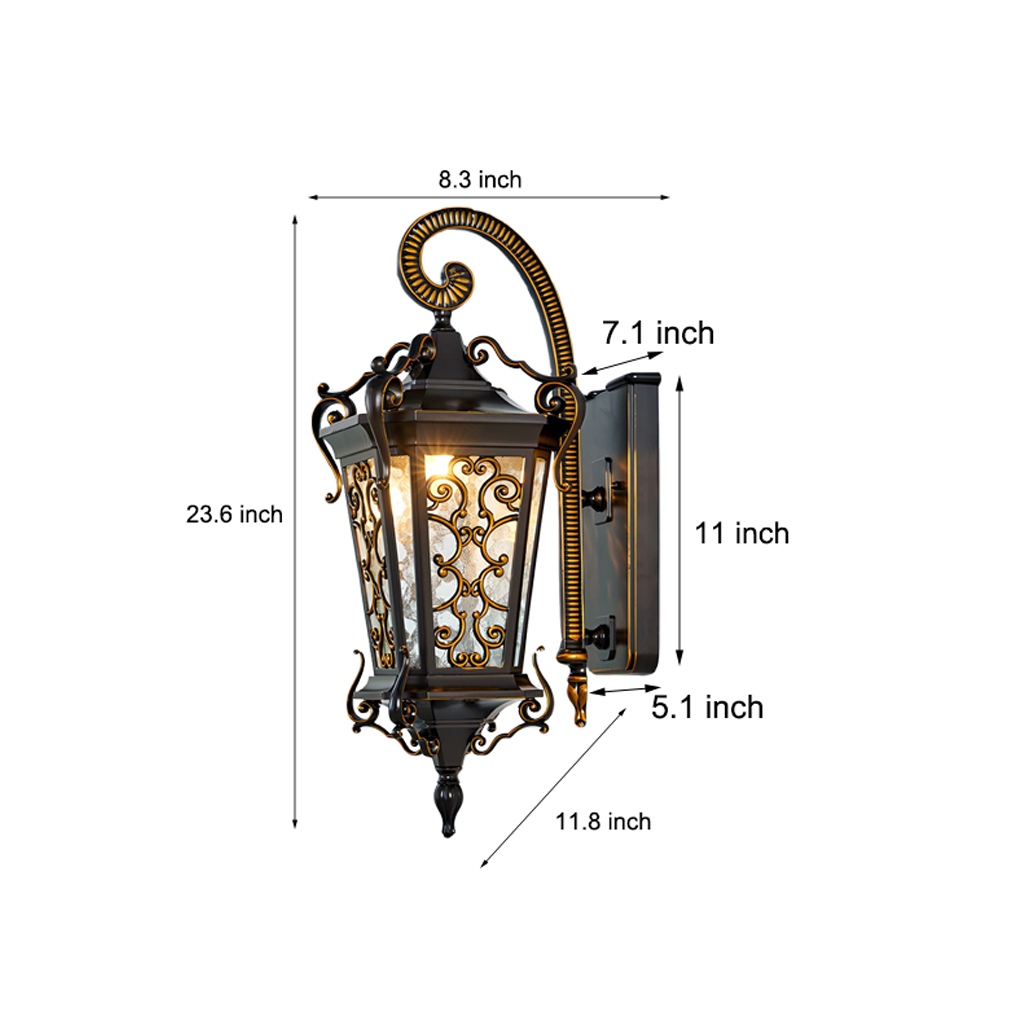 Retro Pattern Outdoor Waterproof European Style Wall Lamp Exterior Lights - Lamp Outdoor