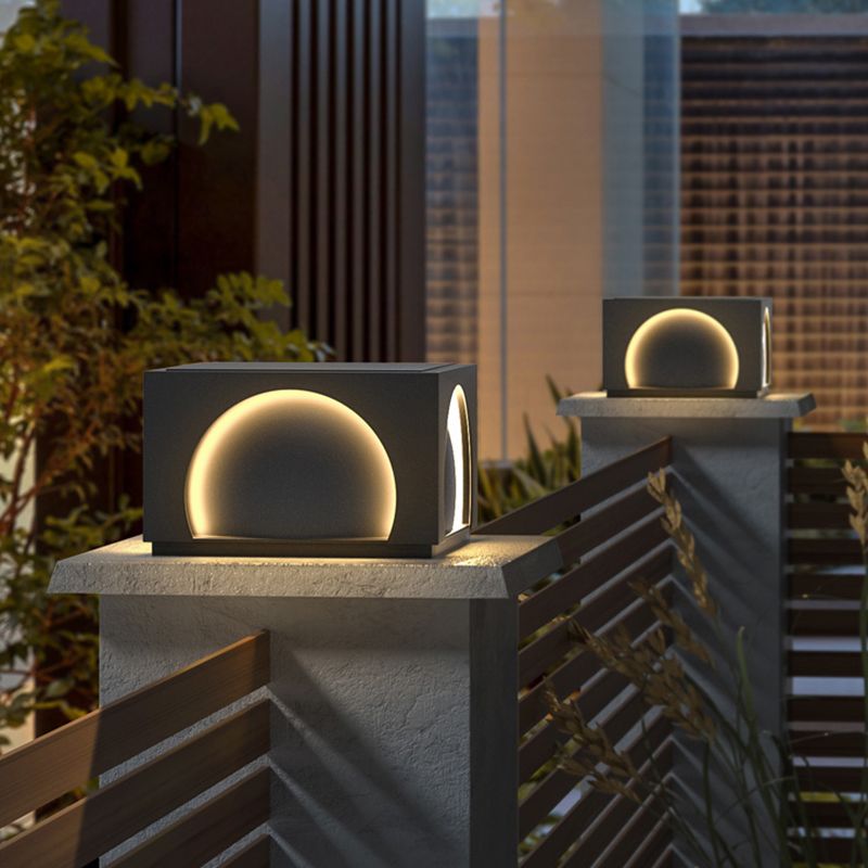 Ray Modern Rectangular Metal Outdoor Lamps Post - Lamp Outdoor