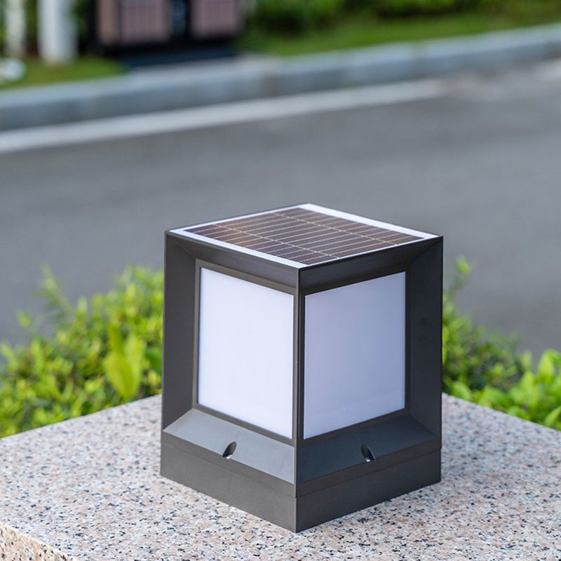 Ray Modern Simple Rectangle Metal Outdoor Floor Lamp - Lamp Outdoor