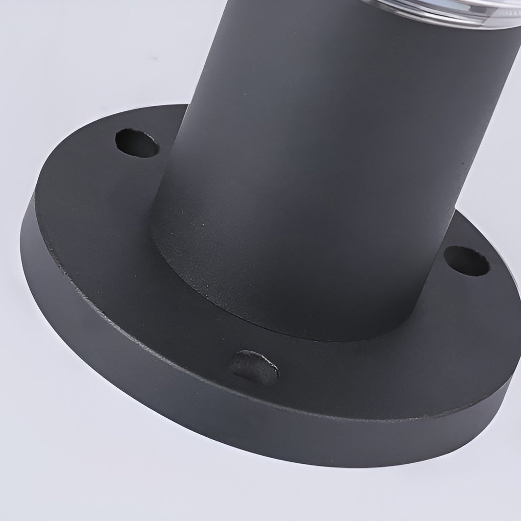 Circular Waterproof Intelligent Light Control Solar Fence Post Lights - Lamp Outdoor