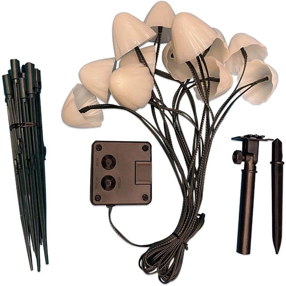 Outdoor Mini Mushroom RGB Solar 16.40 ft String Lights - Lamp Outdoor