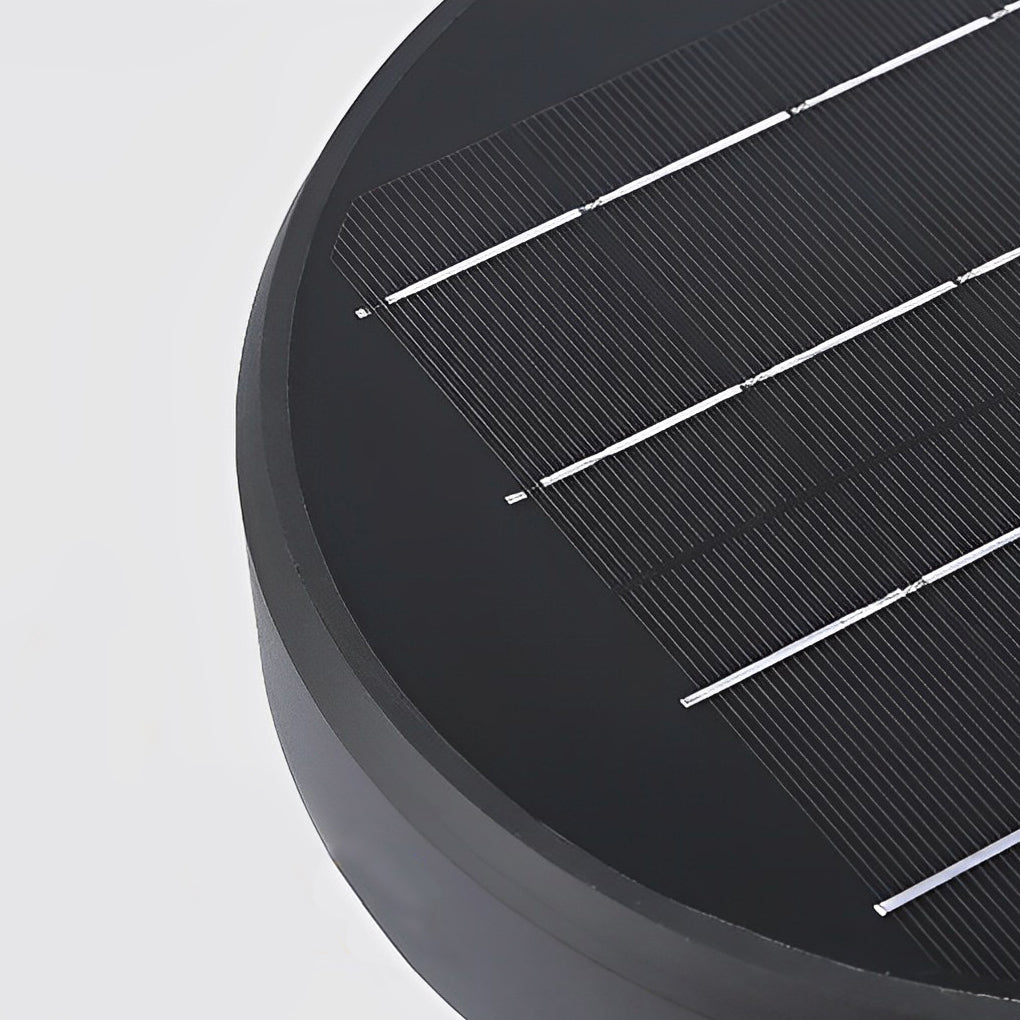 Waterproof LED Black Modern Solar Fence Post Cap Light Pillar Lights - Lamp Outdoor