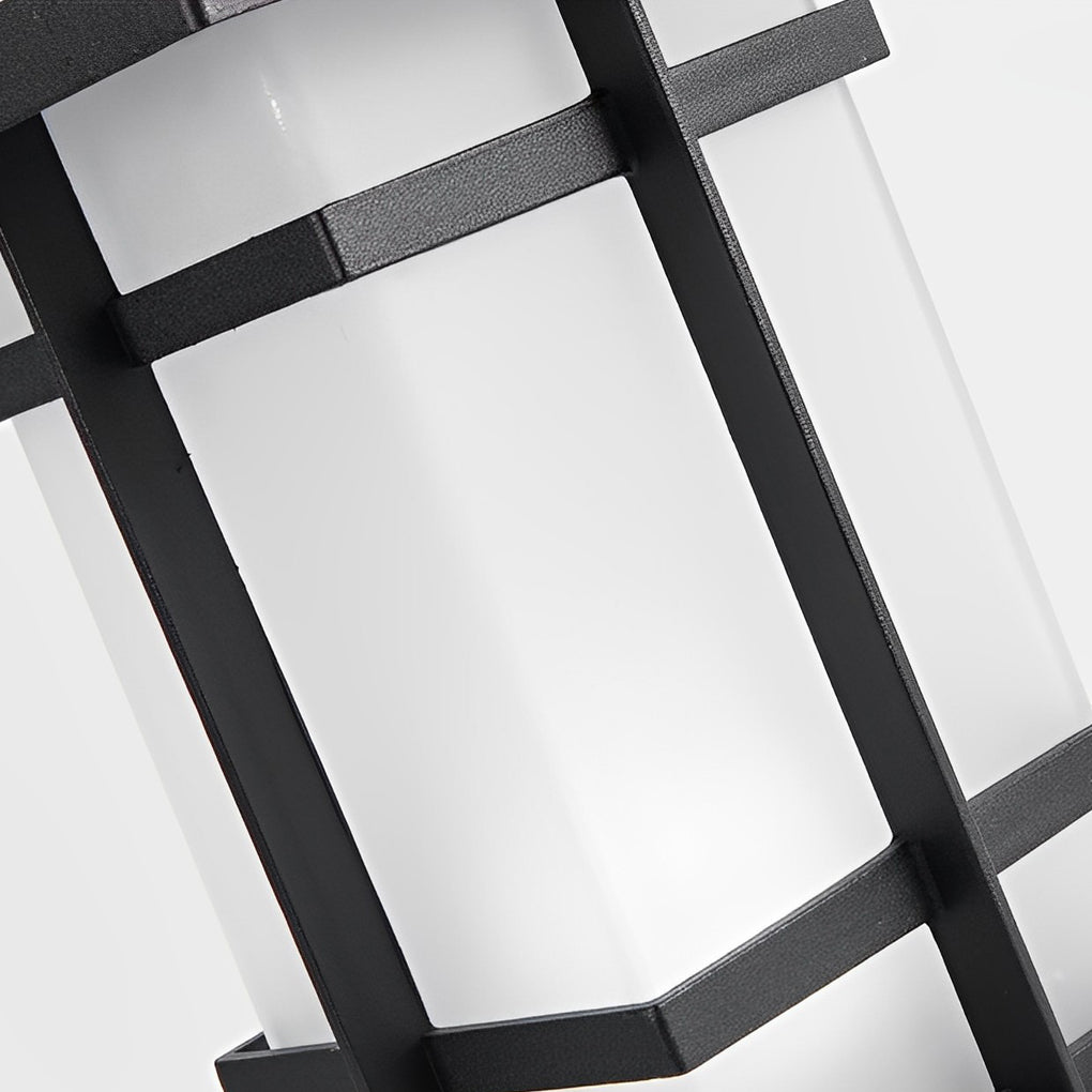 Waterproof Dimming with Remote Black Vintage Solar Fence Post Lights - Lamp Outdoor