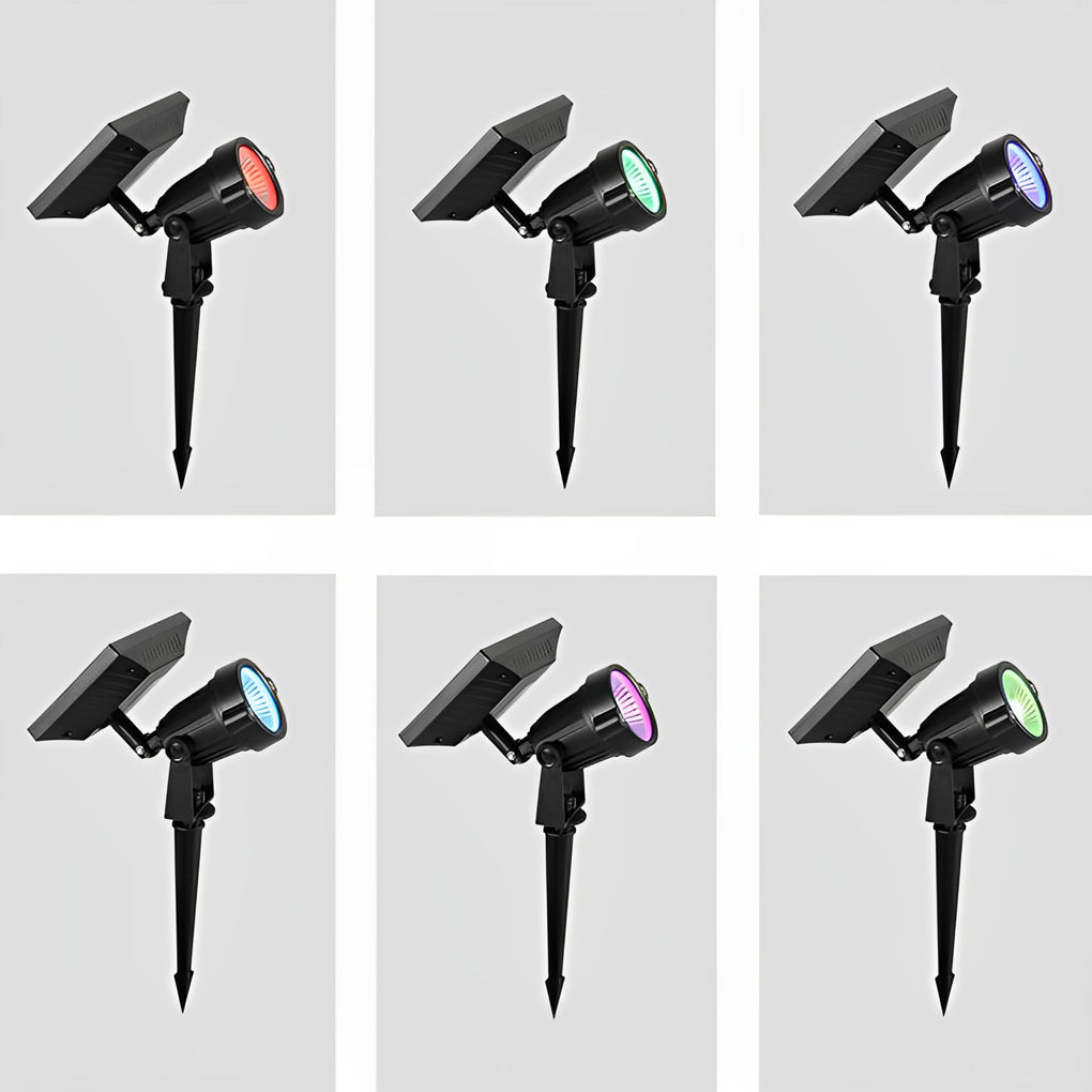 Adjustable Waterproof LED Multicolor Dimmale Solar Powered Spot Light - Lamp Outdoor