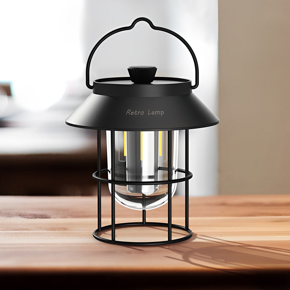 USB Rechargeable Dimmable LED Hanging Stand Portable Outdoor Lanterns - Lamp Outdoor