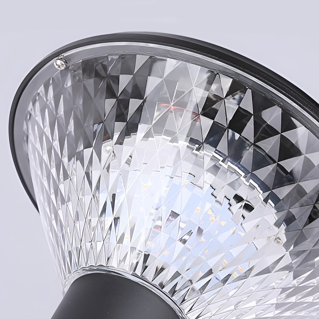 Circular Waterproof Intelligent Light Control Solar Fence Post Lights - Lamp Outdoor