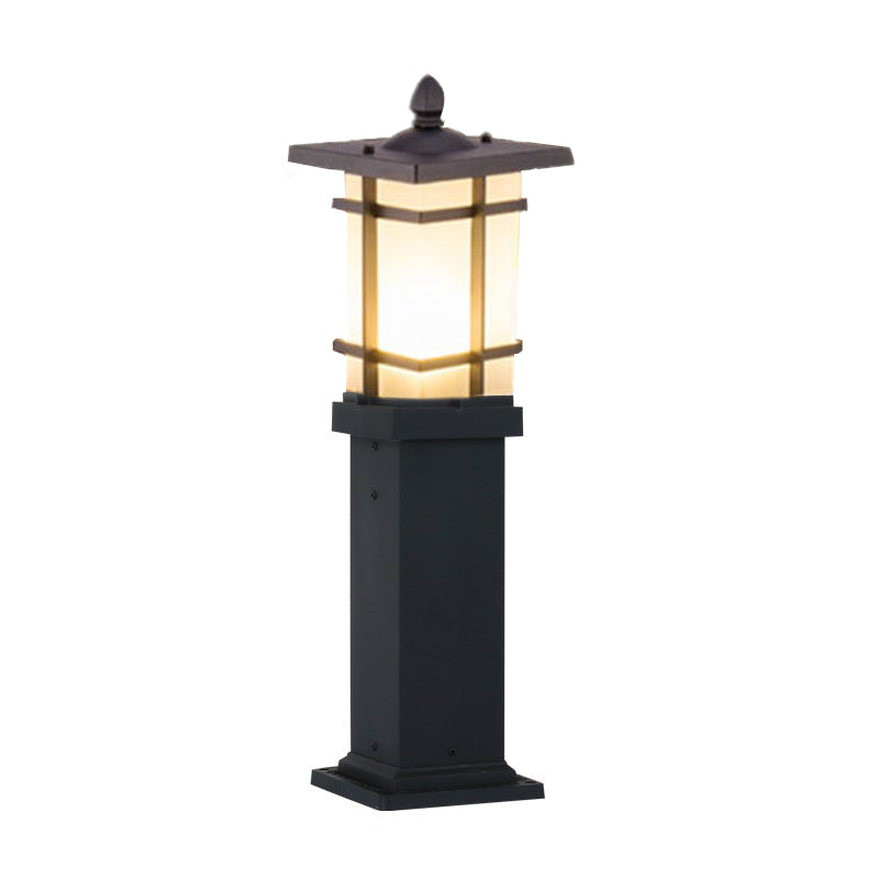 Elegant Vintage Pavilion Black Bollard Lights Retro Outdoor Pathway Lamp - Lamp Outdoor