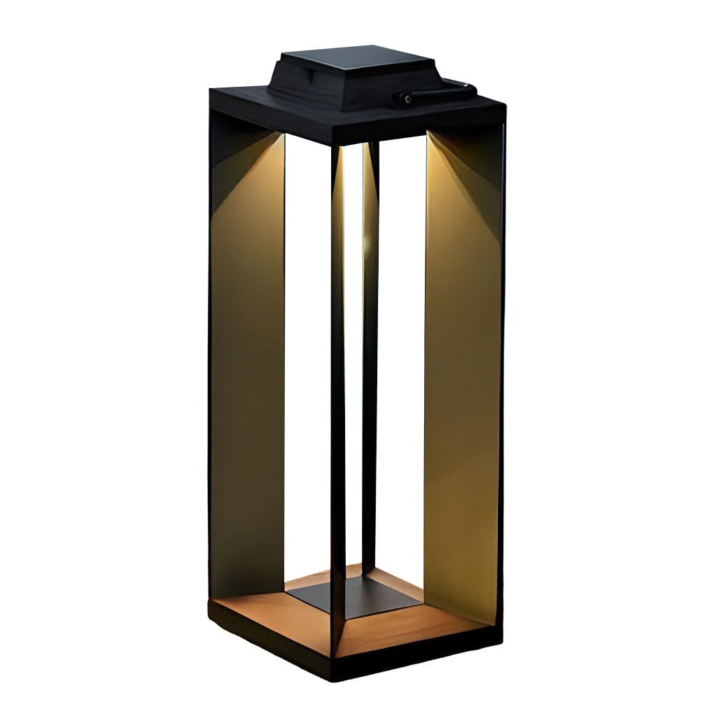 Portable Creative LED Waterproof Black Modern Solar Lawn Lamp Outdoor Lights - Lamp Outdoor