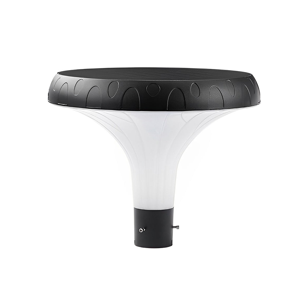 Round Mushroom Waterproof Intelligent Black Modern Solar Lamp Post Light - Lamp Outdoor