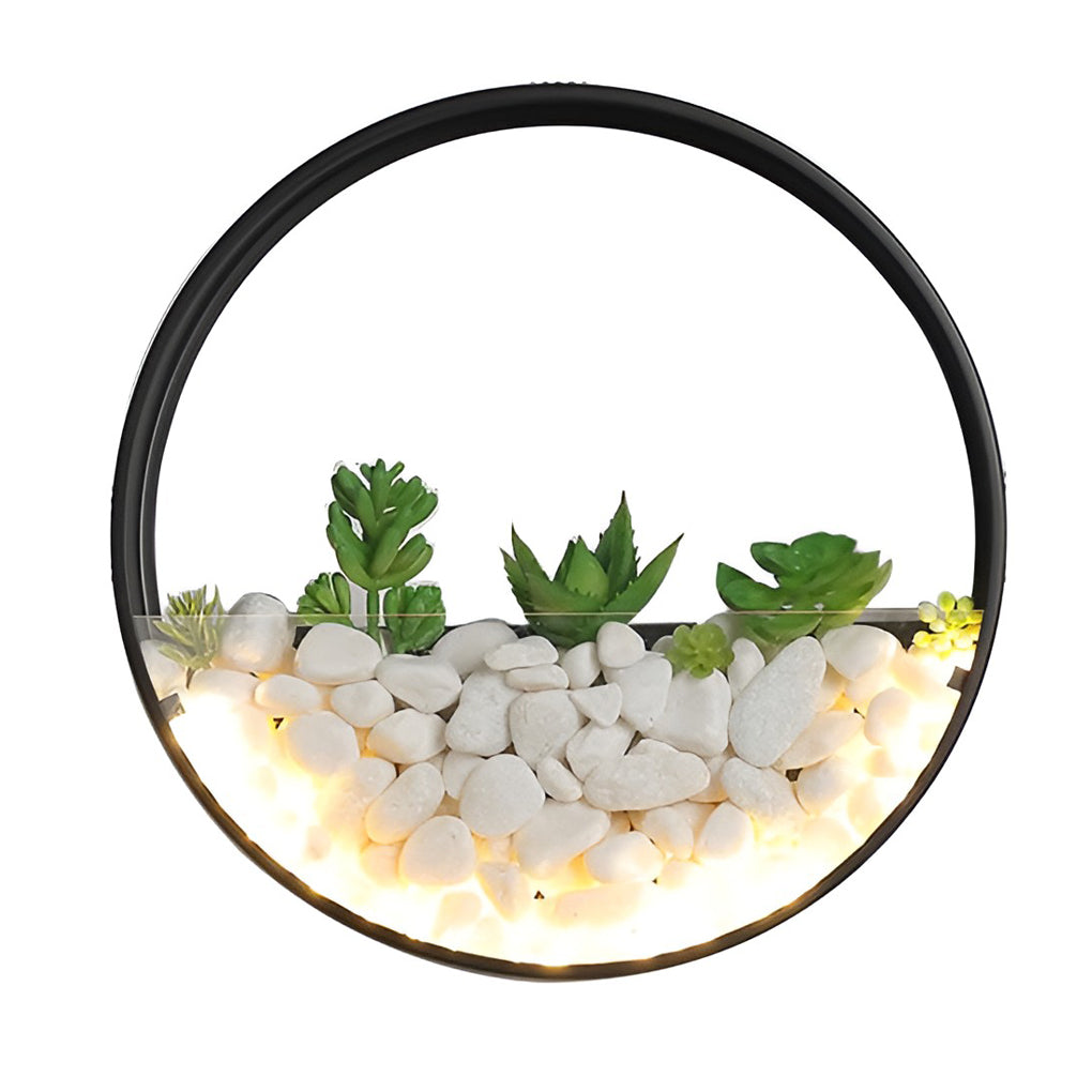 Round Small Artificial Plants Stones 18w LED Modern Outdoor Wall Light - Lamp Outdoor