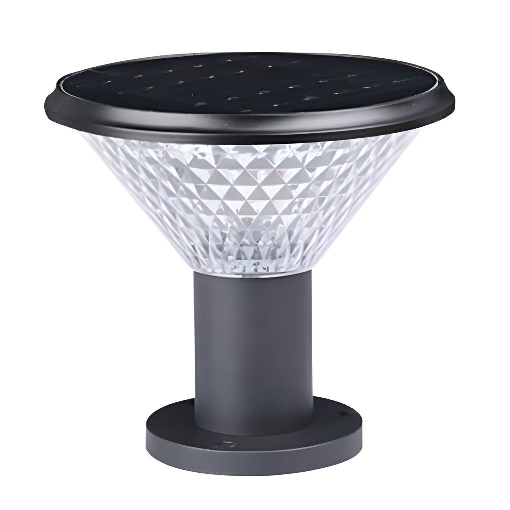 Circular Waterproof Intelligent Light Control Solar Fence Post Lights - Lamp Outdoor