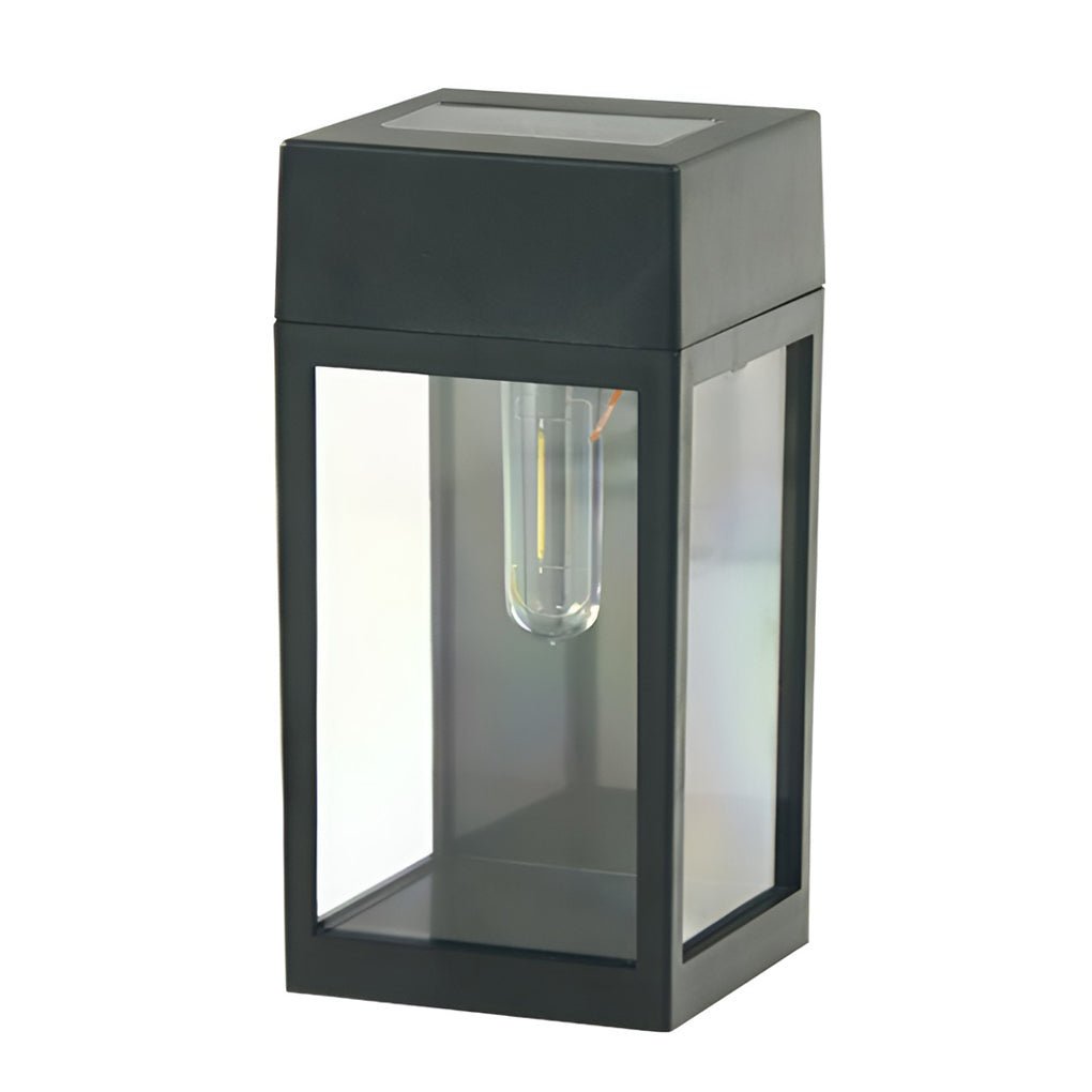 Rectangular Glass LED Waterproof Light-controlled Solar Wall Lamp - Lamp Outdoor