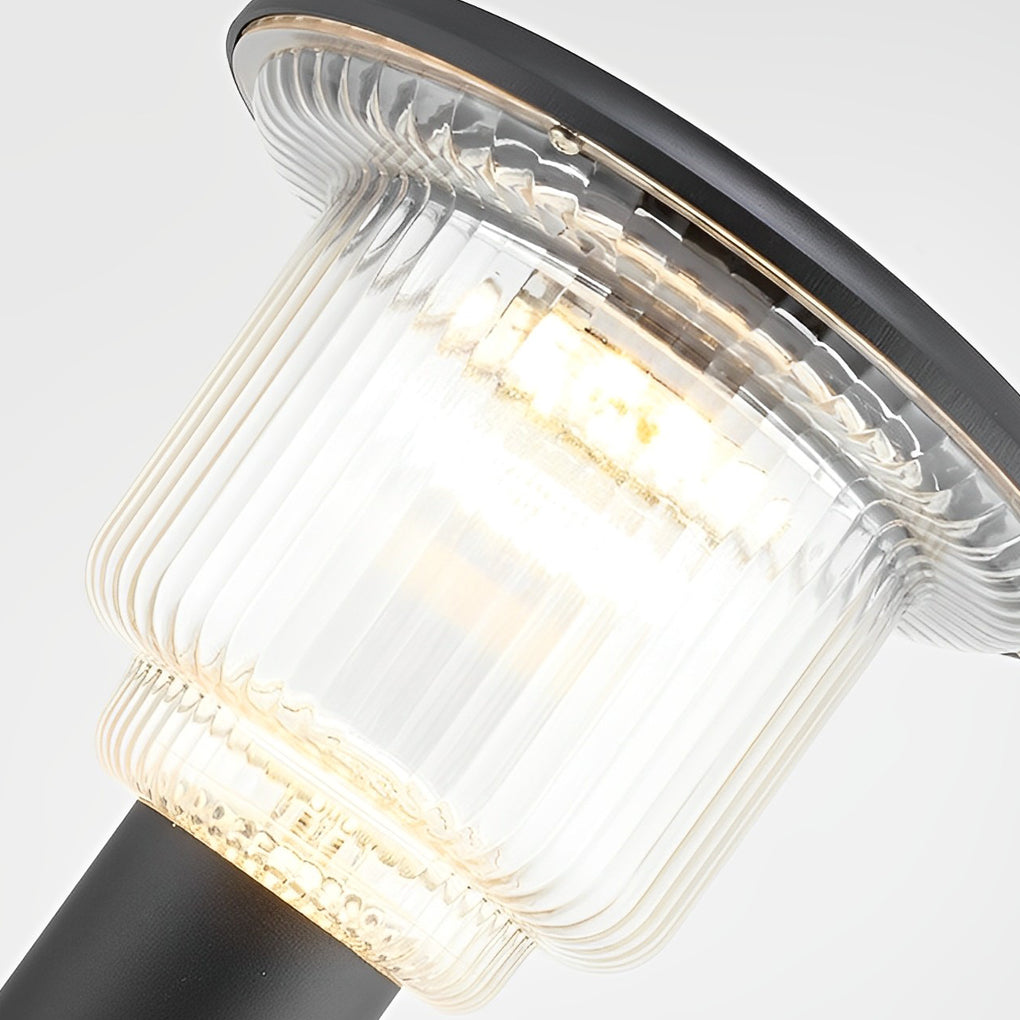 Modern Matte Black Solar LED Adjustable Brightness Outdoor Pathway Lighting - Lamp Outdoor