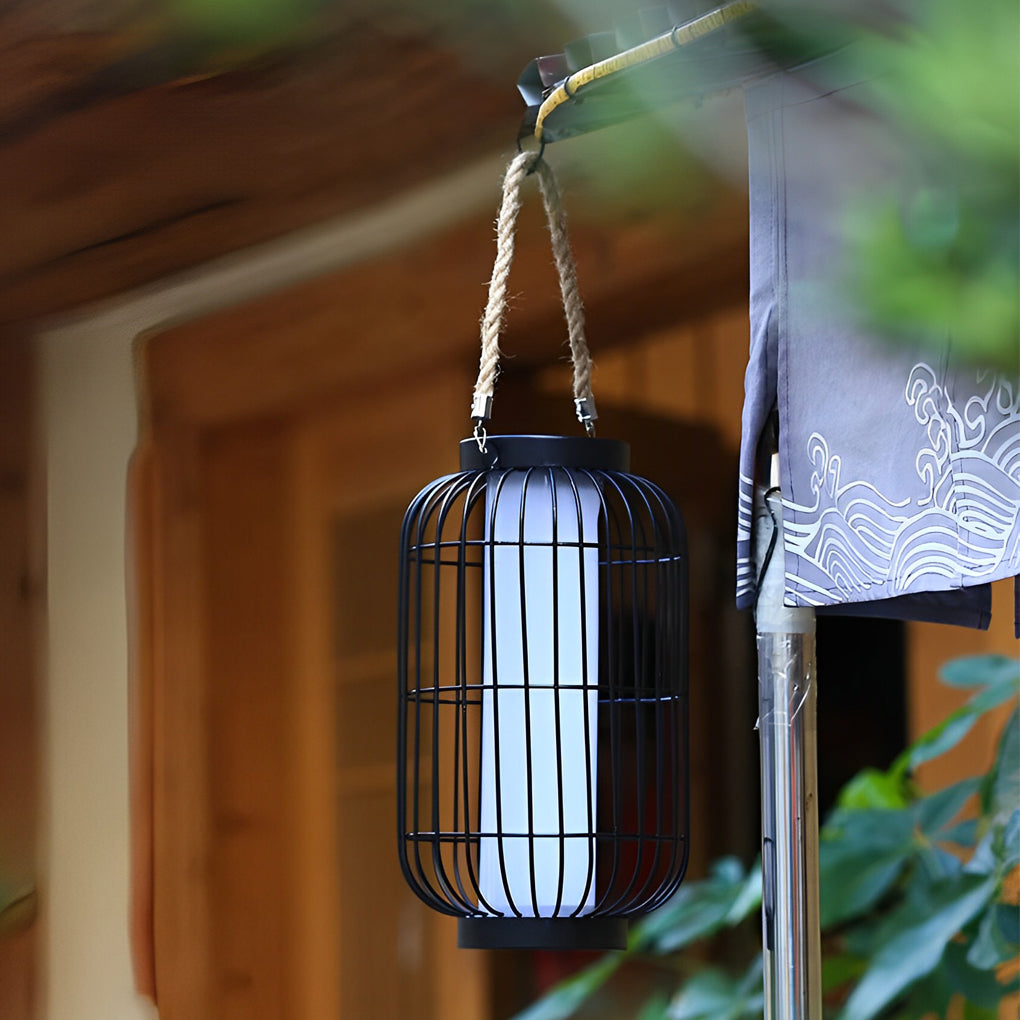 Classic Iron Lantern Waterproof Intelligent Portable Solar Lawn Lamp - Lamp Outdoor
