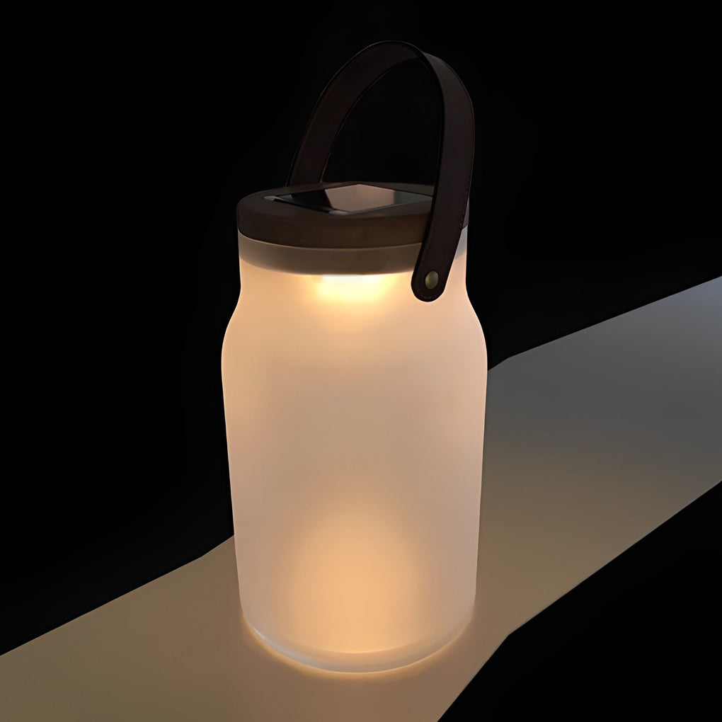 Bottle Jar Shape LED Waterproof White Modern Portable Solar Lawn Lights - Lamp Outdoor