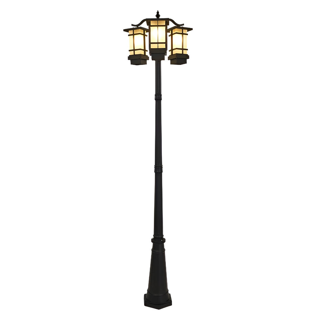 3 Lights Waterproof Black Modern Outdoor Post Lights Public Lighting - Lamp Outdoor