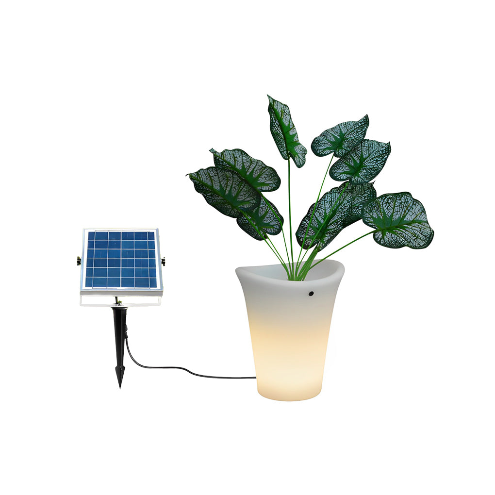 Waterproof Luminous Flowerpot Planter Intelligent Solar Outdoor Lights - Lamp Outdoor
