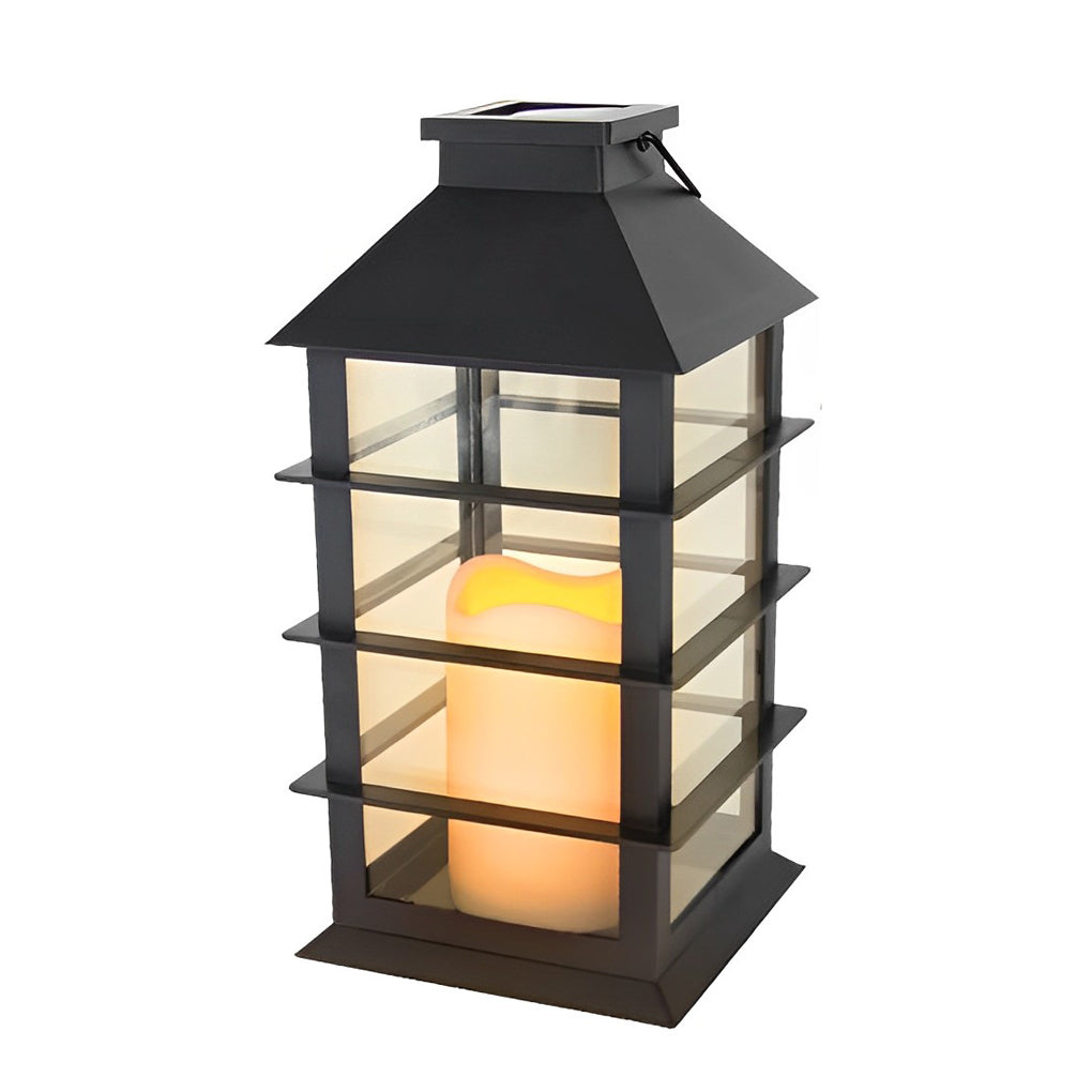 Portable Lantern Waterproof LED Intelligent Black Solar Outdoor Lights - Lamp Outdoor