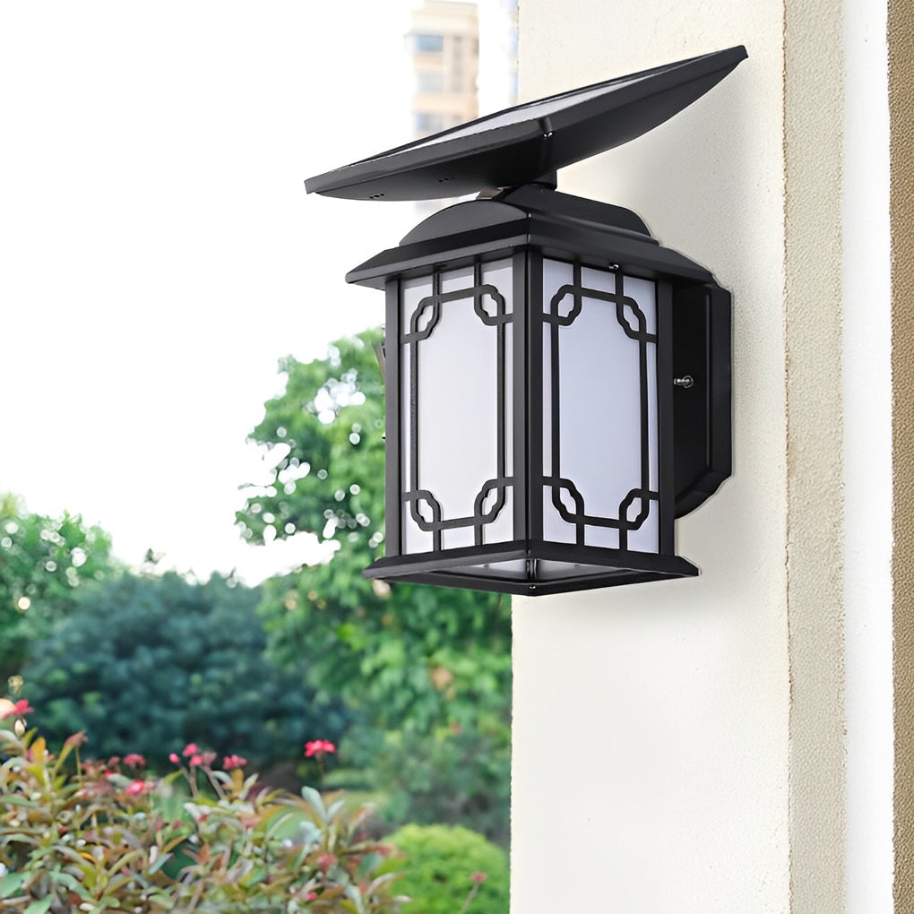 Vintage Waterproof LED Dimmable with Remote Solar Wall Lights Outdoor - Lamp Outdoor