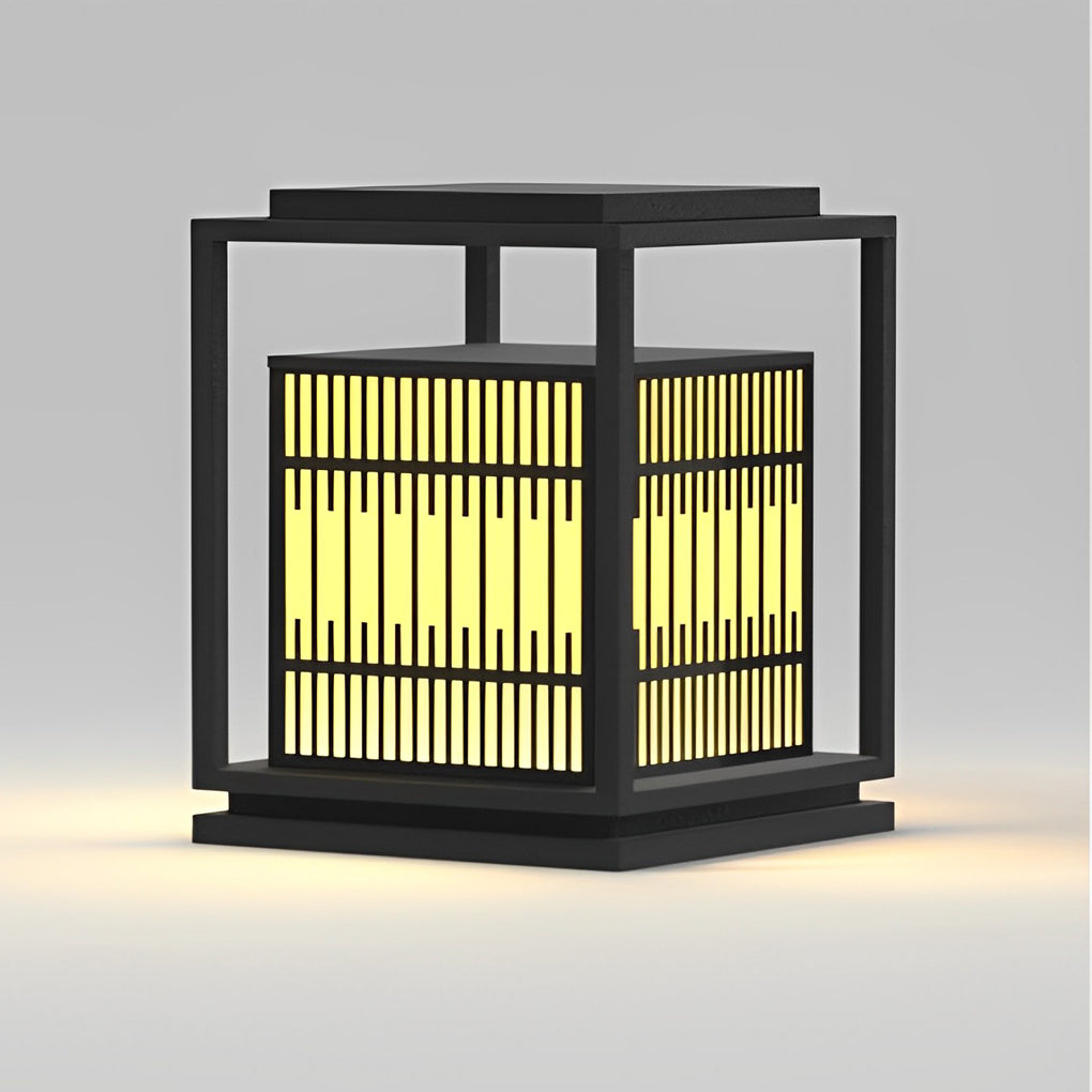 Square Vintage Design LED Waterproof Traditional Outdoor Pillar Lights - Lamp Outdoor