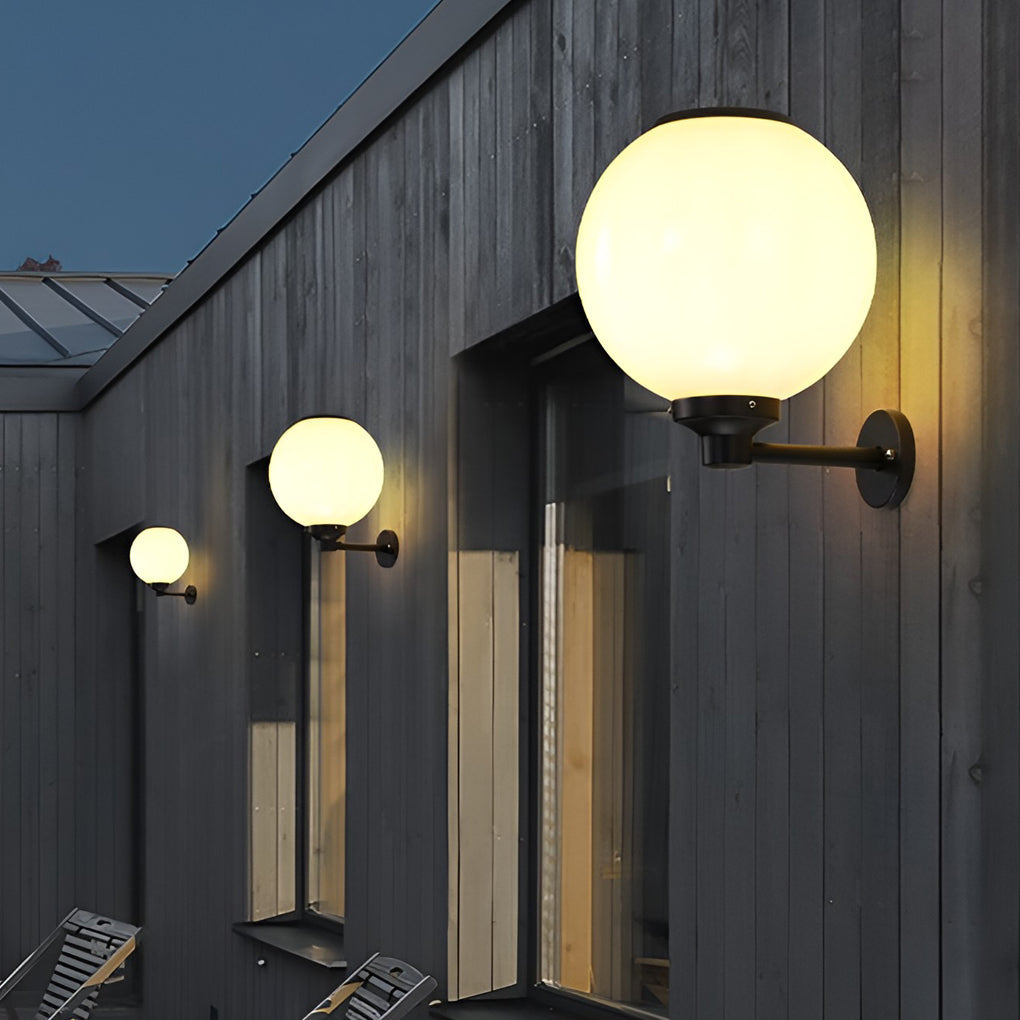 Round Three Step Dimming LED Modern Solar Wall Lights Outdoor Wall Lamp - Lamp Outdoor
