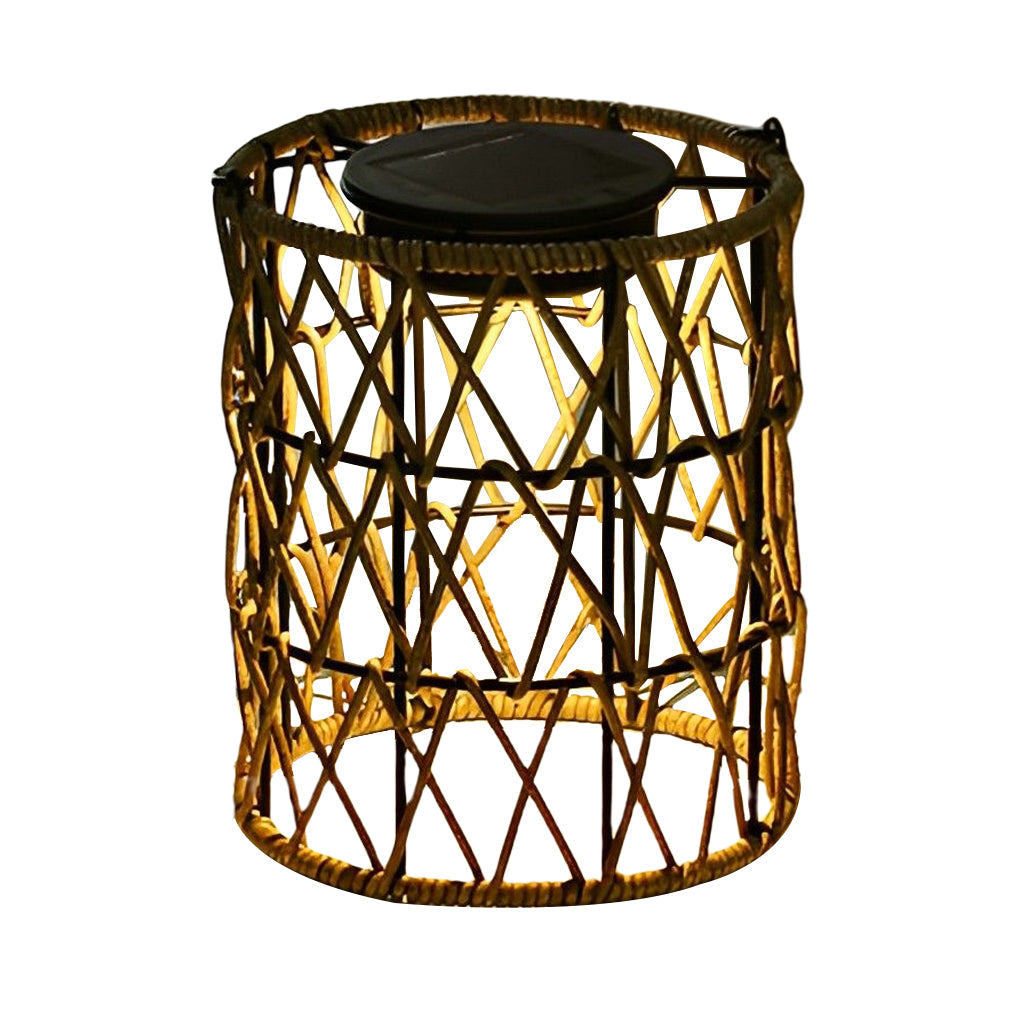 Rattan Lantern Waterproof Creative Modern Solar Garden Lights Lawn Lamp - Lamp Outdoor