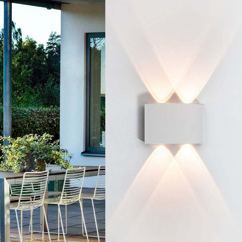 Ray Modern Rectangular Metal Outdoor Wall Lamp Water-Wave - Lamp Outdoor