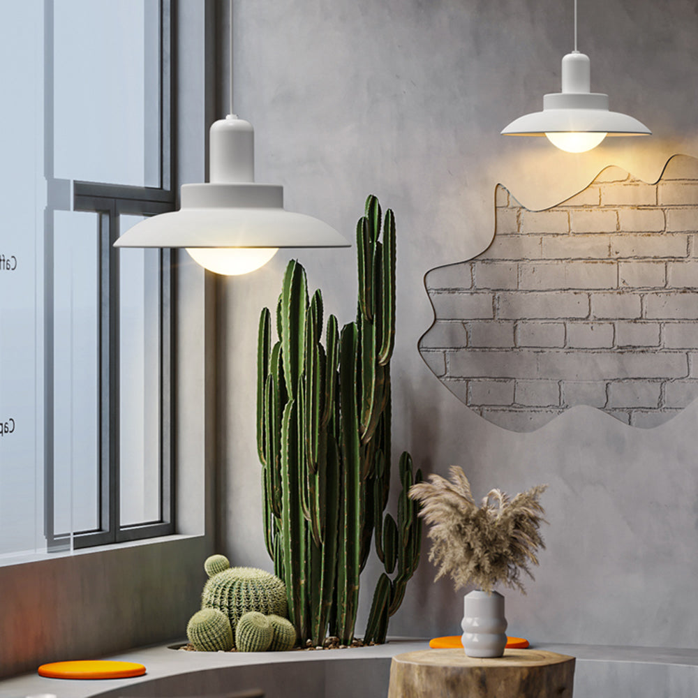 Arisha Retro Funnel Pendant Light Metal Glass - Lamp Outdoor