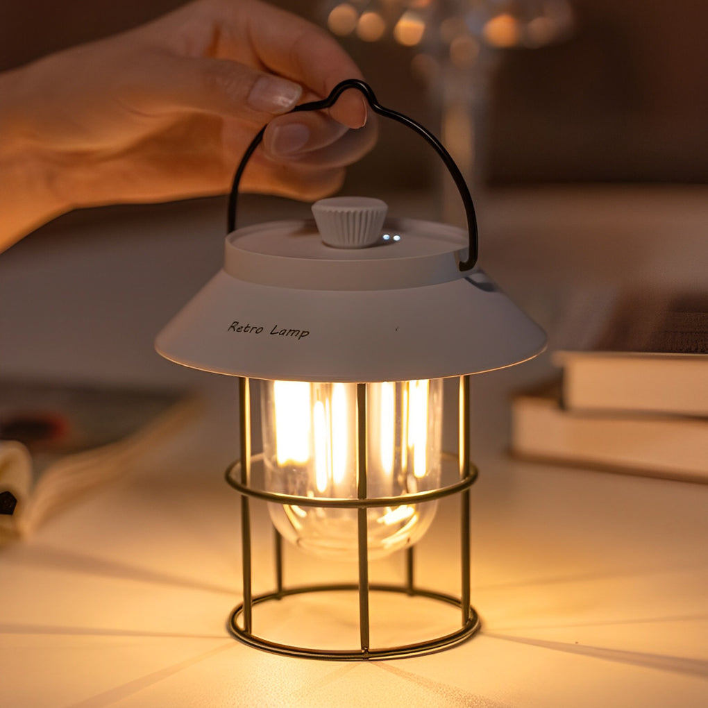 USB Rechargeable Dimmable LED Hanging Stand Portable Outdoor Lanterns - Lamp Outdoor