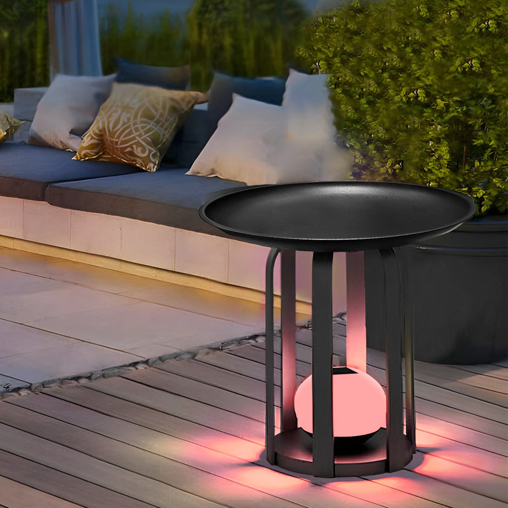 Set of Waterproof Outdoor Table and Solar Floor Lamp - Lamp Outdoor