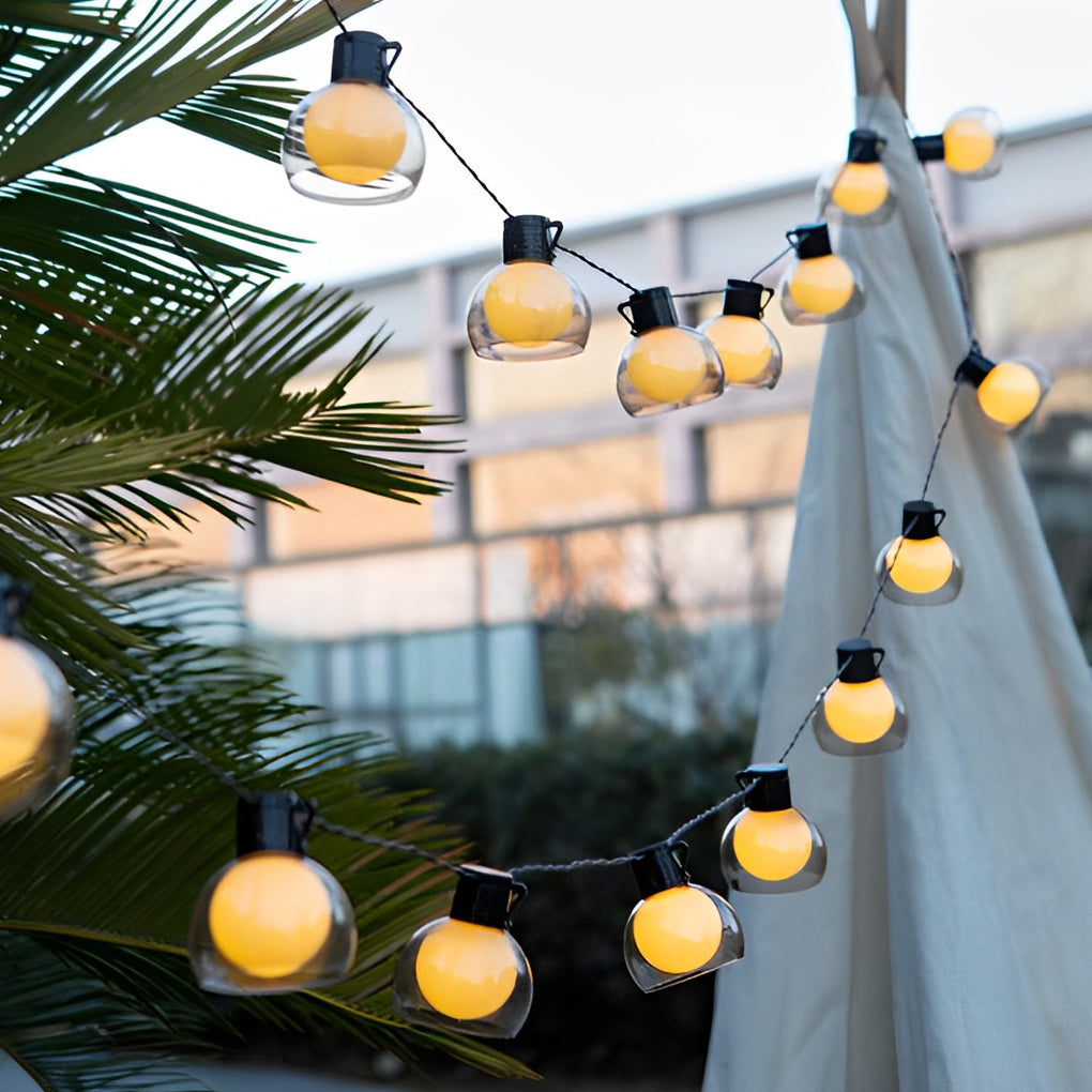 Battery Operated USB Solar 40 Lights LED Bulbs Outdoor String Lights - Lamp Outdoor