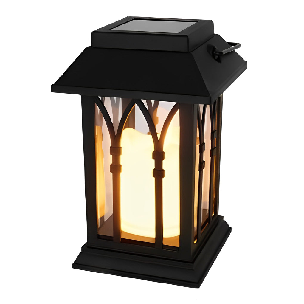 Portable Lantern Waterproof LED Intelligent Black Solar Outdoor Lights - Lamp Outdoor