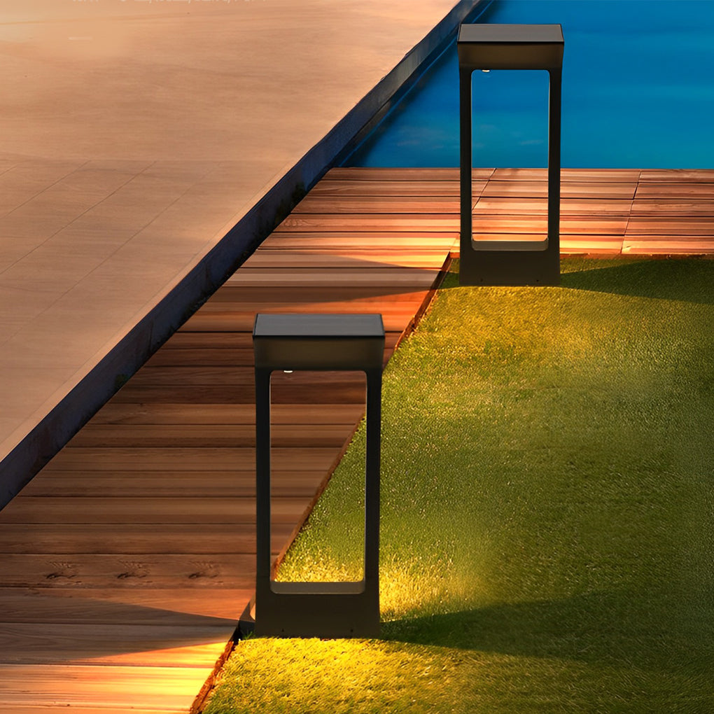 Elegant Door-Shaped LED Solar Pathway Lights - Lamp Outdoor