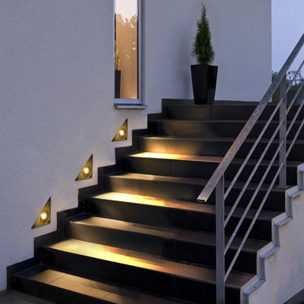 Ray Modern Triangle Motion Sensor Outdoor Deck Step Light - Lamp Outdoor