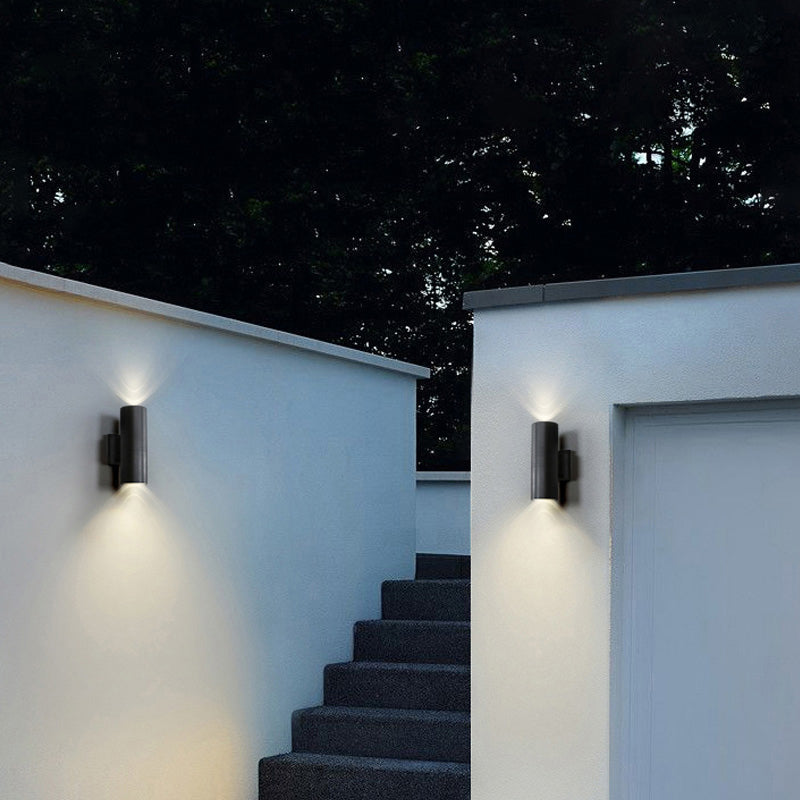 Ray Minimalist Double-headed LED Outdoor Wall Lamp Metal Glass Garden Corridor - Lamp Outdoor