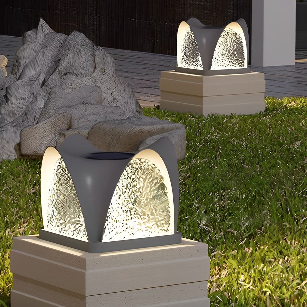 Creative Decor Waterproof IP65 LED Black Modern Solar Post Caps Lights - Lamp Outdoor